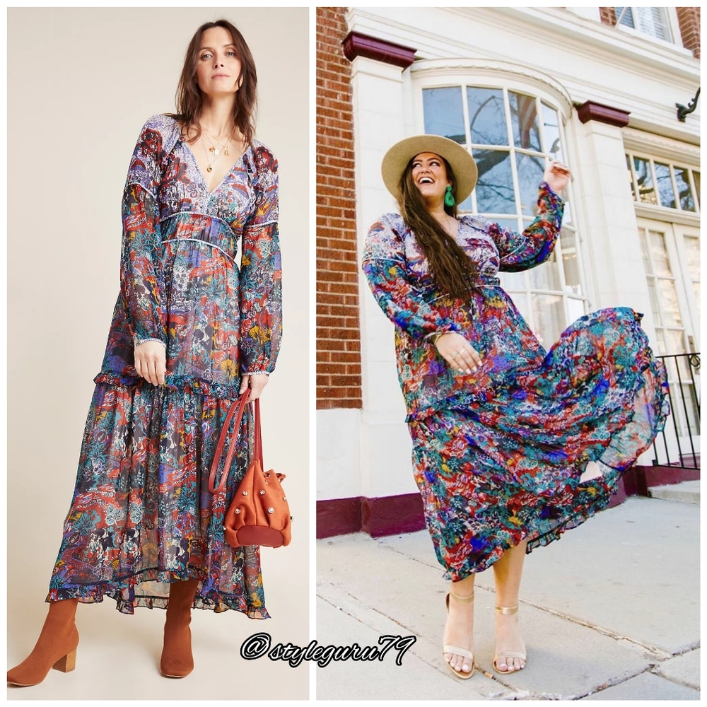NWT, Anthropologie, Annabella Maxi Dress